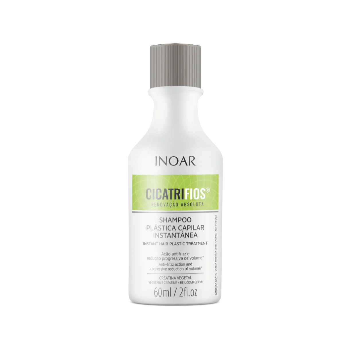 INOAR Cicatrifios Shampoo - plauko struktūrą atkuriantis šampunas 60 ml.