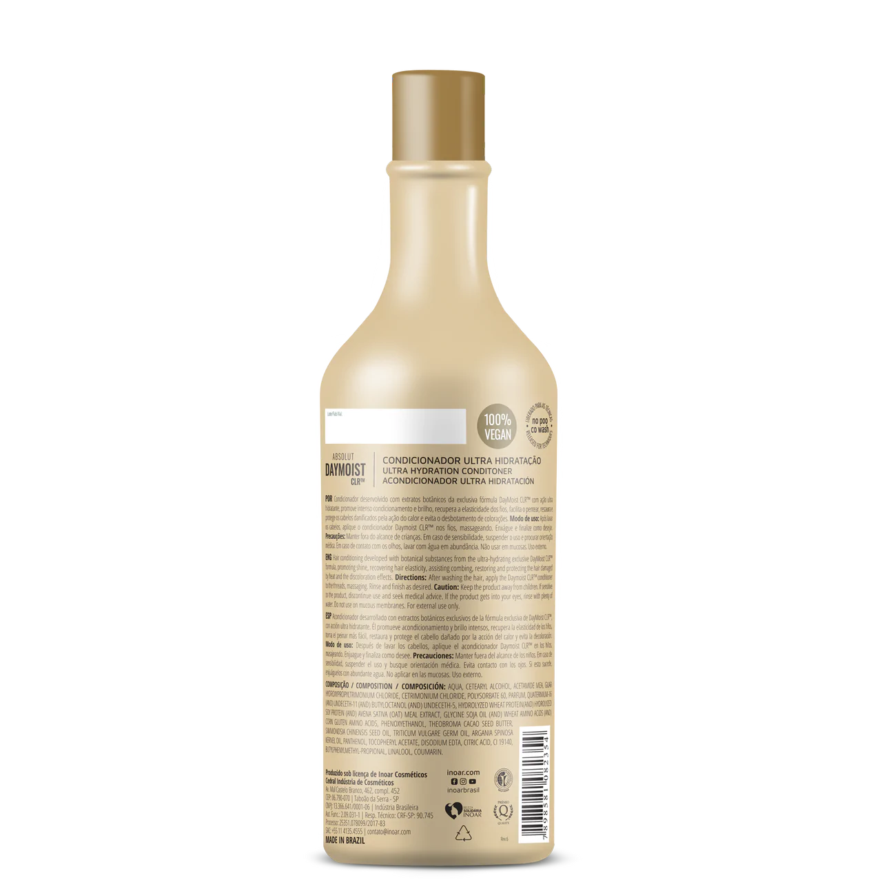 INOAR Absoliut Daymoist Conditioner - kondicionierius chemiškai pažeistiems plaukams 60 ml / 250 ml / 1000 ml