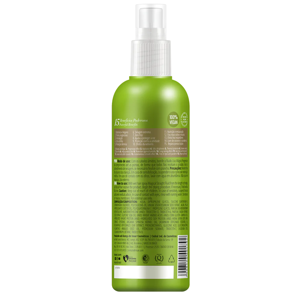 INOAR Liso Magico Progressivo - purškiamas fluidas 200 ml.