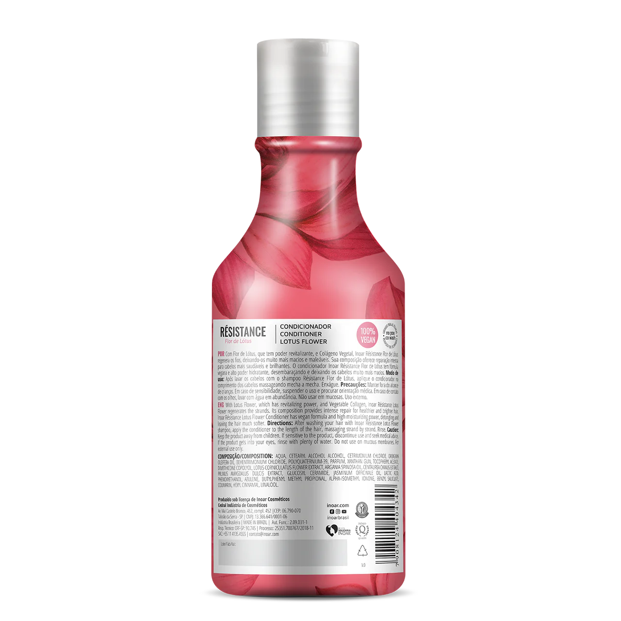 INOAR Resistance Flor de Lotus Conditioner - plaukus drėkinantis kondicionierius 250 ml : 1000 ml