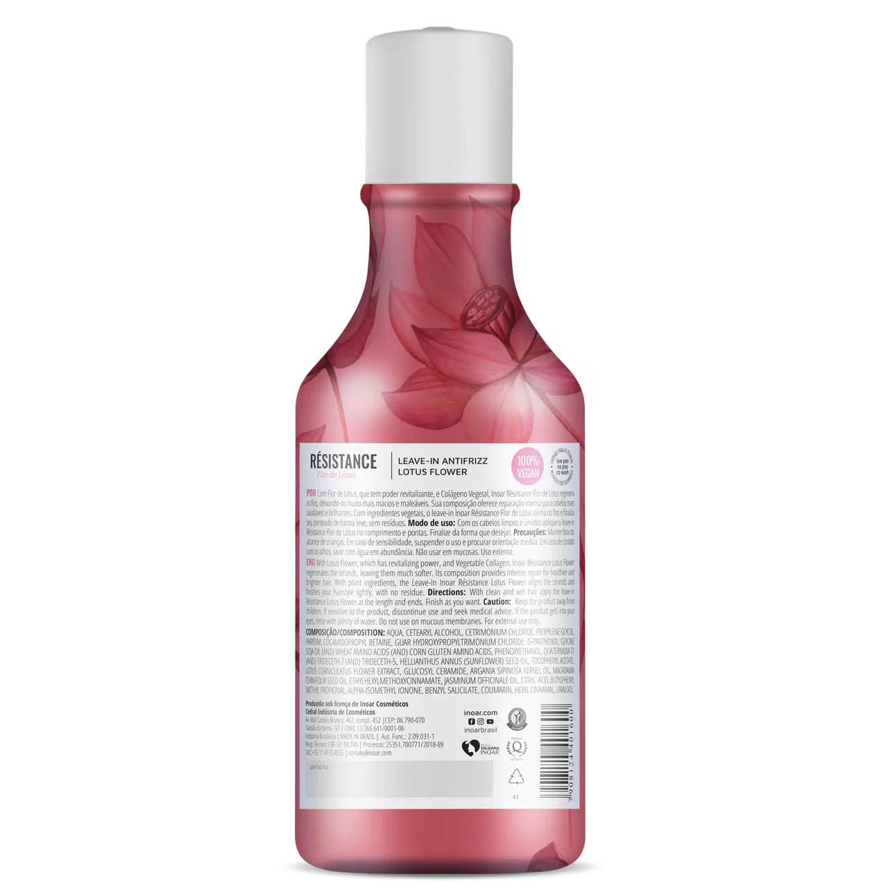 INOAR Resistance Flor de Lotus Leave-in Antifrizz nenuplaunamas kondicionierius 250 ml