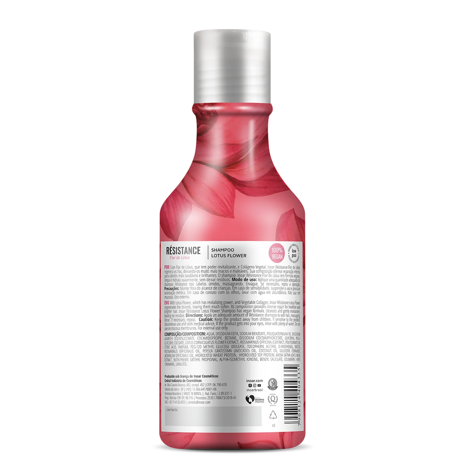 INOAR Resistance Flor de Lotus Shampoo - regeneruojantis blizgesio suteikiantis šampūnas 250 ml : 1000 ml