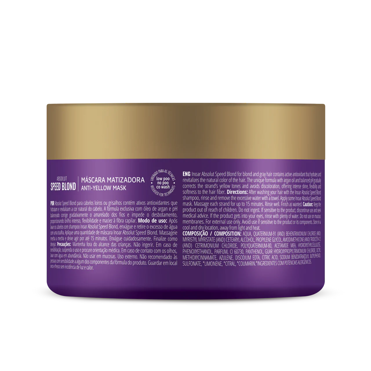 INOAR Speed Blond Mask - plaukų kaukė šviesiems plaukams 250 g.