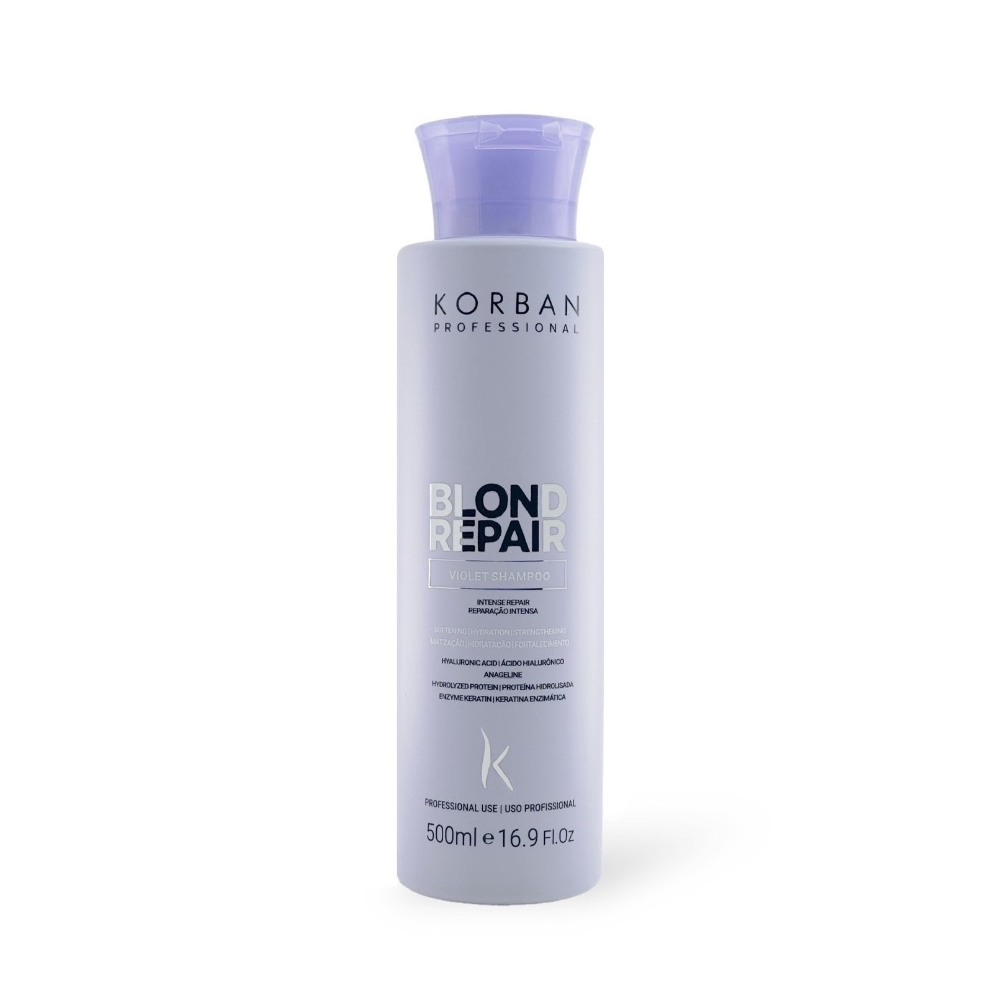 © 2023 moneli.lt | MONELÍ | KORBAN Blond Repair Violet Shampoo - šampūnas šviesiems plaukams 500 ml