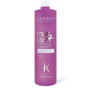 © 2023 moneli.lt | MONELÍ | KORBAN Mais Liss Brazilian Protein Anti-Yellow Hair Straightening System - proteinas šviesiems pažeistiems plaukams 1000 ml