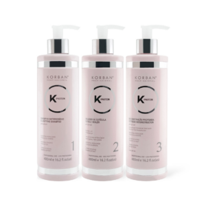© 2023 moneli.lt | MONELÍ | KORBAN K-Protein rinkinys plaukų atstatymui 3 x 480 ml - Clarifying Shampoo, Cuticle Sealer, Extreme Reconstructor