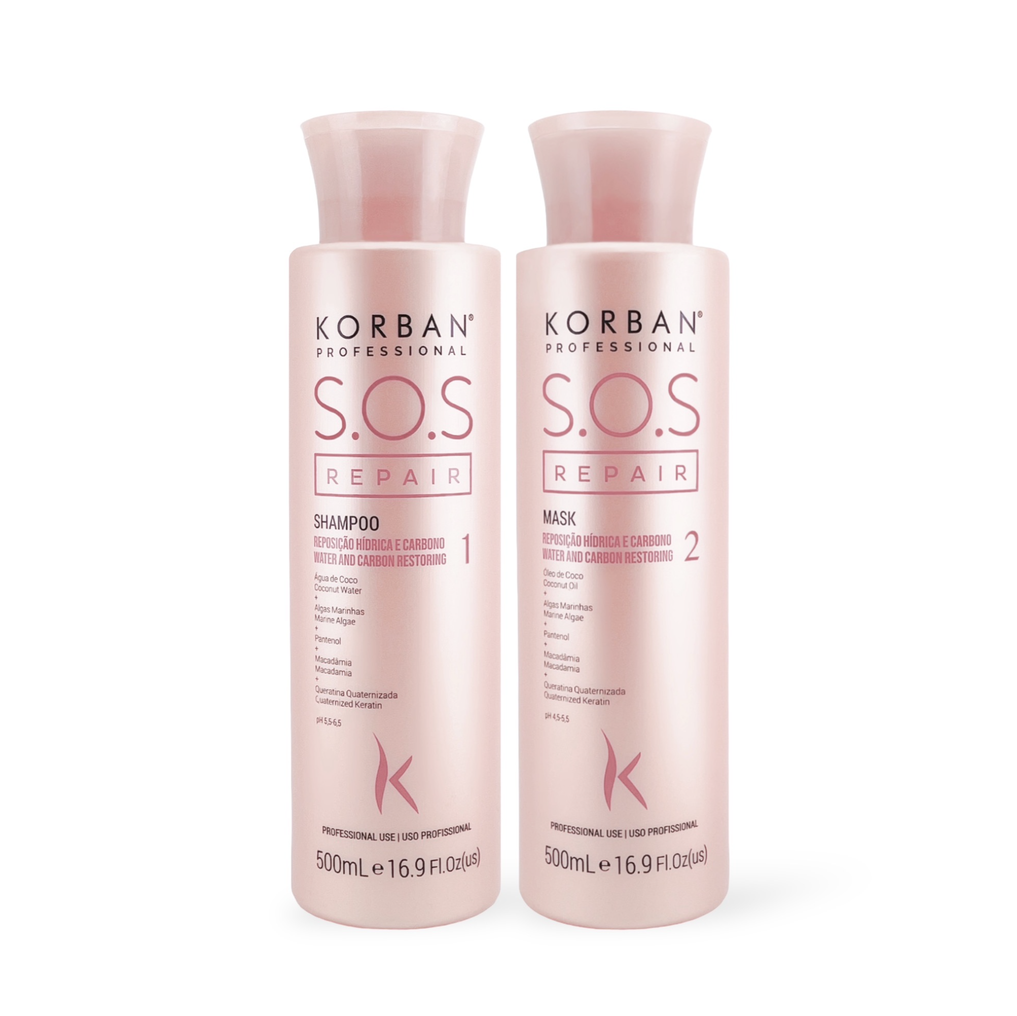 © 2023 moneli.lt | MONELÍ | KORBAN SOS Repair šampūno ir kaukės rinkinys 2 x 100 ml / 2 x 250 ml / 2 x 500 ml
