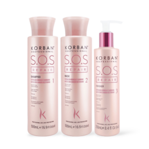 © 2023 moneli.lt | MONELÍ | KORBAN SOS Repair rinkinys 2 x 500 ml, 250 ml - Shampoo (Nr. 1), Mask (Nr. 2), Finisher (Nr. 3)