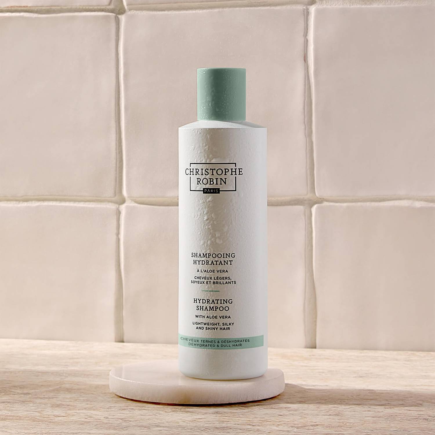 Christophe Robin Hydrating Shampoo drėkinantis šampūnas su alijošiumi 250 ml.