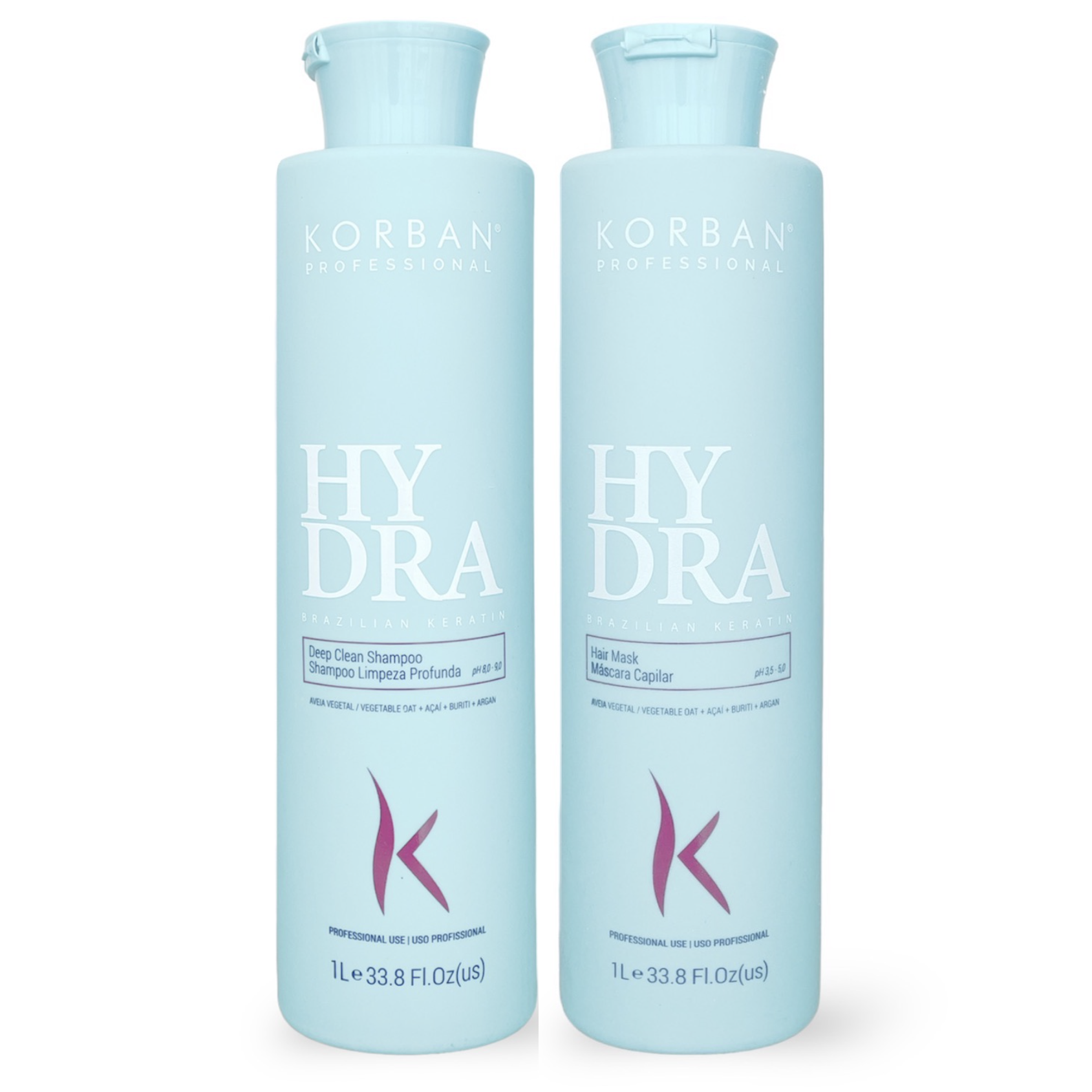 © 2023 moneli.lt | MONELÍ | KORBAN Hydra Brazilian Keratin šampūno ir keratino rinkinys 2 x 1000 ml